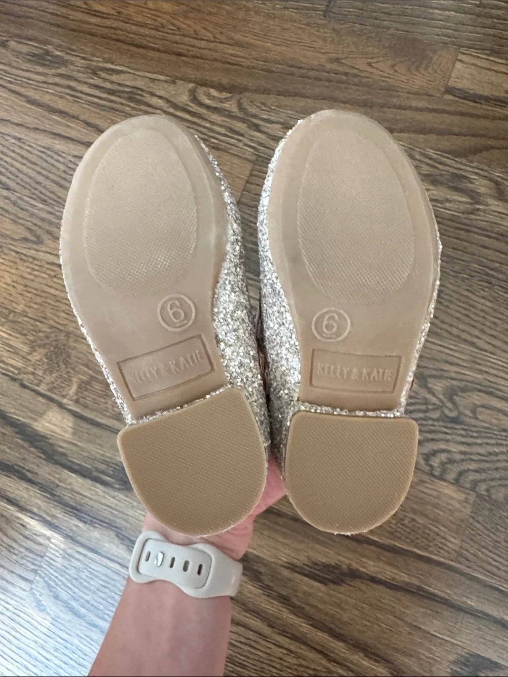 Toddler glitter shoes size 6 (Kelly & Katie)